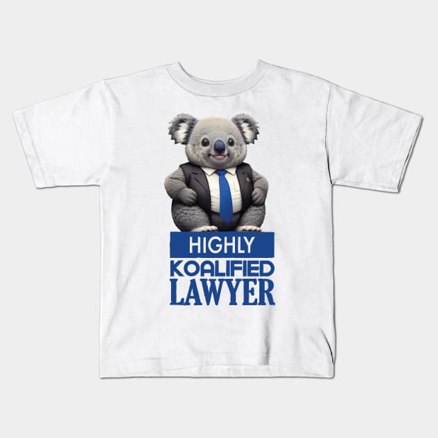 Just a Highly Koalified Lawyer Koala Kids T-Shirt by Dmytro